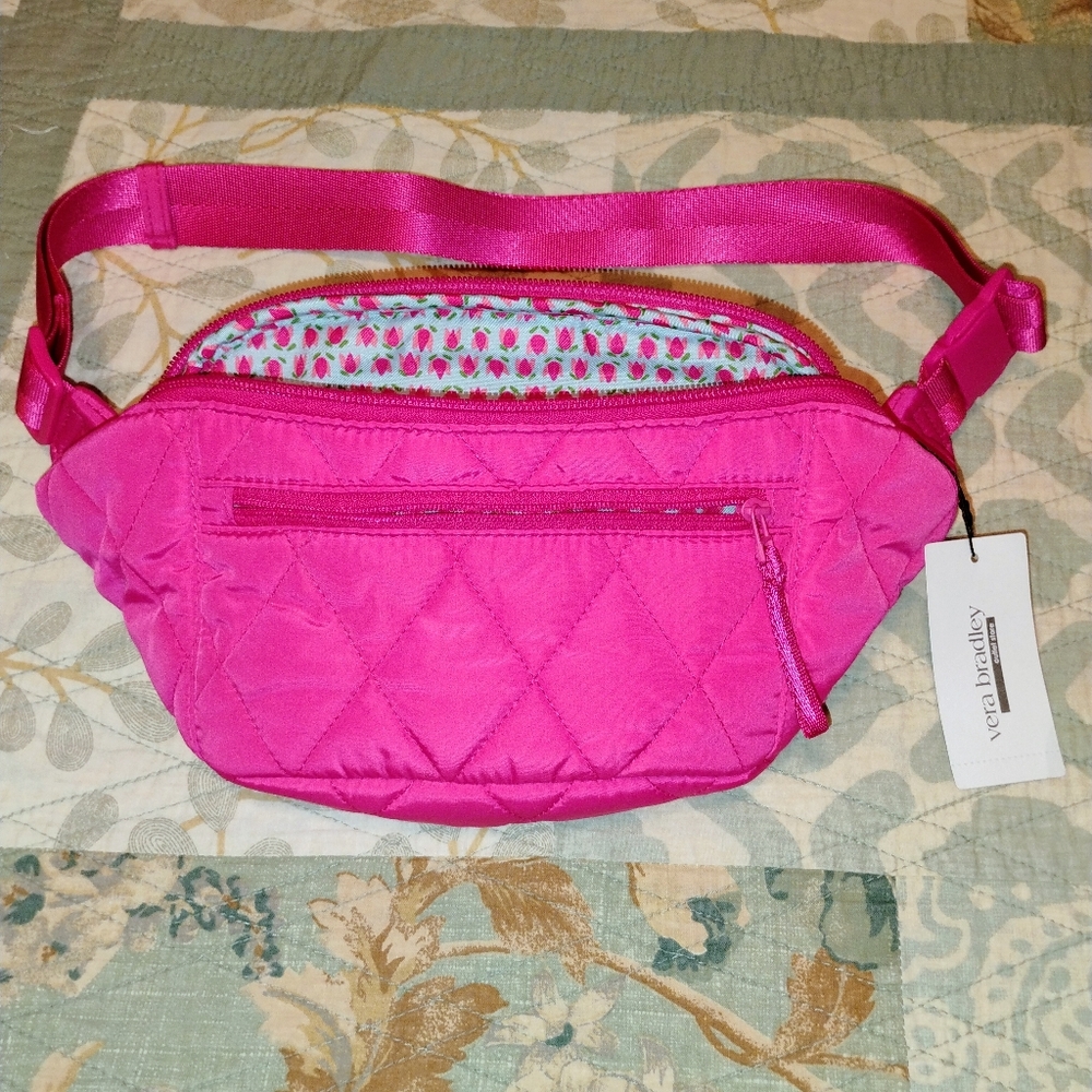 Vera Bradley Hot Pink Quilted Crossbody Waist Bag
